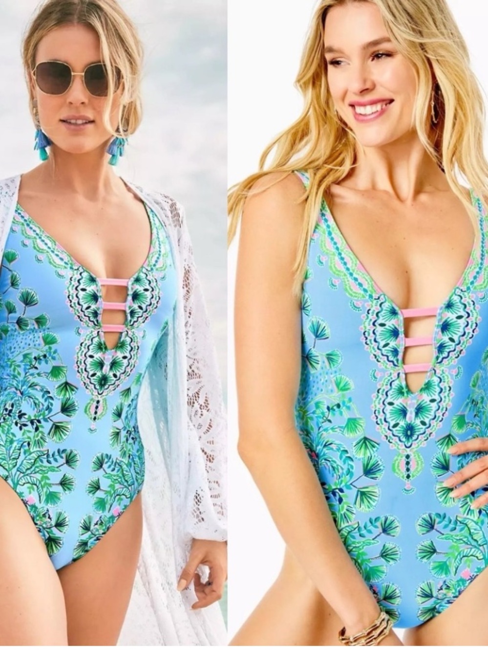 Jaspen One Piece Swim Mosaic Shells Size 6